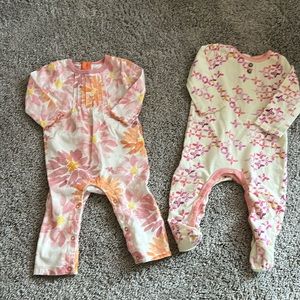 Set of 2 Burt’s Bees Baby rompers